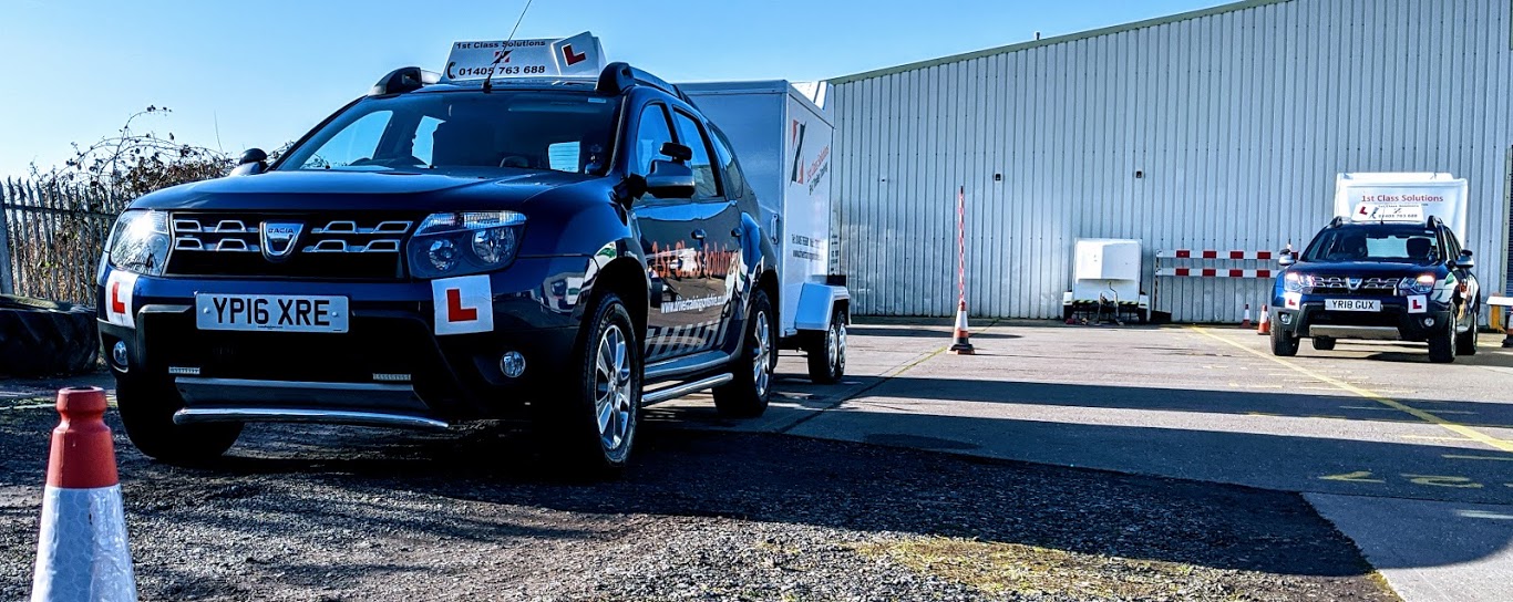 Horsebox test caravan test trailer training test DVSA B and E BE Driving Test
