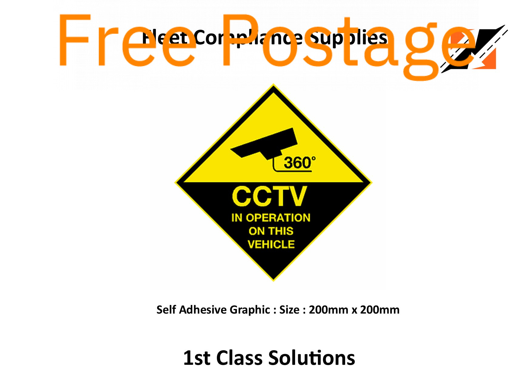 CCTV 360 degrees recording sign